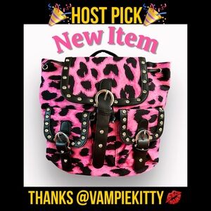 🎉Host Pick🎉 Pink Leopard Print Backpack NWOT
